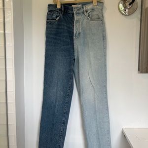 PacSun Two Tone High Waisted Straight Leg